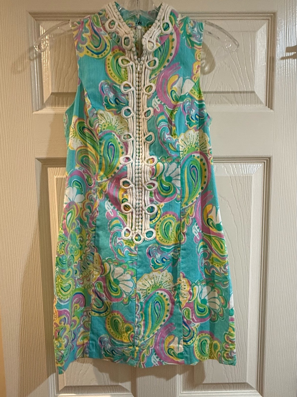 Lilly Pulitzer Alexa Shift Dress in the vibrant "Shorely Blue Double Trouble"